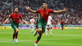 فرحة لاعبي البرتغال بالفوز