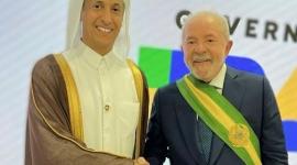 سعادة الشيخ فهد بن فيصل آل ثاني وزير الدولة خلال المشاركة في حفل التنصيب