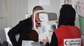 جانب من جهود القافلة الطبية