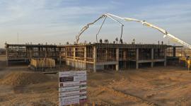 من عمليات البناء بالمستشفى