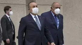 وزير الخارجية التركي ونظيره المصري