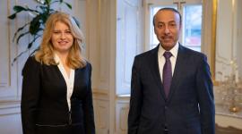 فخامة رئيسة سلوفاكيا مع سعادة السفير القطري