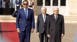 سمو الأمير خلال زيارته إلى روما