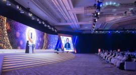 سعادة وزير التربية والتعليم والتعليم العالي خلال إلقاء كلمتها بالحفل