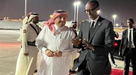 الرئيس بول كاغامي رئيس جمهورية رواندا يغادر الدوحة