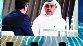 سعادة السيد علي بن أحمد الكواري وزير المالية خلال المؤتمر