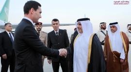 جانب من استقبال رئيس تركمانستان