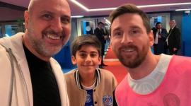 ليونيل مع بطل فيلم "ميسي بغداد"