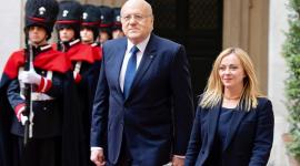 رئيسة وزراء إيطاليا و رئيس الحكومة اللبنانية