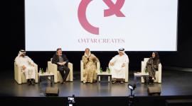 جانب من افتتاح المعرض بحضور سعادة الشيخة المياسة بنت حمد آل ثاني