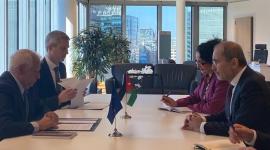 جانب من اجتماع الوزير الأردني بمسؤولي الاتحاد الأوروبي