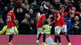 فرحة لاعبي مانشستر يونايتد