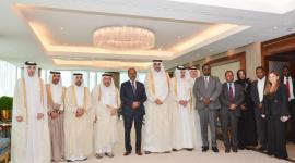 جانب من لقاء الرئيس الصومالي برجال الأعمال القطريين