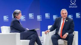 جانب من مشاركة رئيس وزراء هنغاريا بالمنتدى