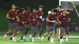 جانب من تدريبات العنابي