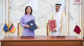 جانب من إعلان توقيع مذكرة التفاهم حول إنشاء الحوار الاستراتيجي