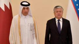 سعادة السيد سلطان بن سعد المريخي وزير الدولة للشؤون الخارجية خلال جولة المشاورات