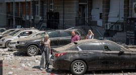 جانب من الأضرار التي ألحقتها المسيرات الأوكرانية بموسكو