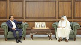 جانب من لقاء سعادة وزير الثقافة بنظيره الأوزبكي