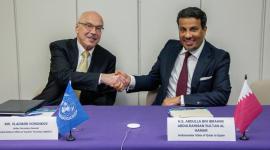 جانب من المشاركة القطرية في الحدث