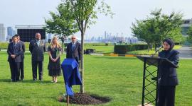 سعادة الشيخة علياء بنت أحمد بن سيف آل ثاني خلال كلمتها بالحدث