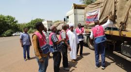 جانب من المساعدات