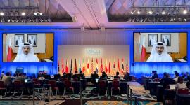 سعادة المهندس سعد بن شريده الكعبي، وزير الدولة لشؤون الطاقة خلال القاء كلمته