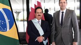 الرئيس البرازيلي وسفير قطر