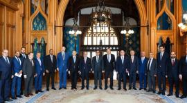 جانب من اجتماع وزير الخارجية الروسي برؤساء البعثات