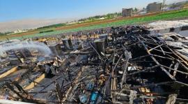 حريق مخيم الياسمين في لبنان