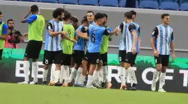 احتفال لاعبو الوكرة