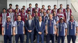 جانب من الوفد القطري المشارك في المخيم