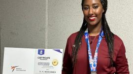 فائزة في بطولة العالم الشاطئية للتايكوندو