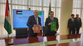 وزير الخارجية الفلسطيني مع نظيره التركمانستاني