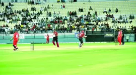 مباراة سابقة لمنتخب قطر للكريكت