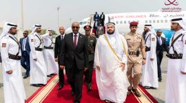 رئيس مجلس السيادة الانتقالي بجمهورية السودان خلال وصوله إلى الدوحة