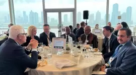 سعادة الشيخ خليفة بن جاسم آل ثاني رئيس غرفة قطر أثناء المنتدى