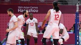 مباراة سابقة للمنتخب القطري للكرة الطائرة