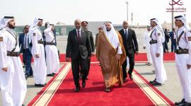 البرهان خلال مراسم المغادرة