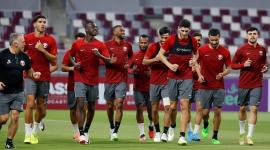 جانب من تدريبات منتخب قطر