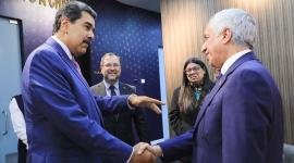 جانب من استقبال الرئيس الفنزويلي لسعادة وزير الدولة للشؤون الخارجية