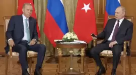 الرئيس الروسي ونظيره التركي خلال الزيارة