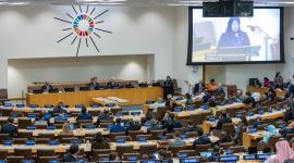 جانب من مشاركة سعادة وزير الصحة بالاجتماع