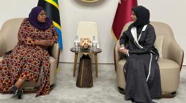 جانب من استقبال فخامة رئيسة تنزانيا