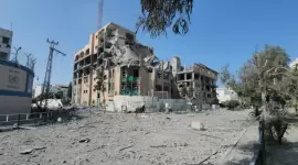 تهدم مباني الجامعة الإسلامية بغزة