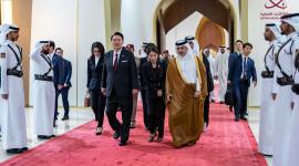 جانب من مراسم المغادرة