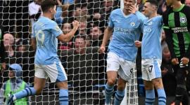 احتفال لاعبو مانشستر سيتي