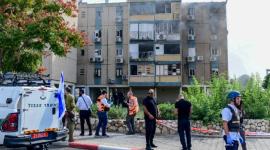 مكان سقوط صاروخ أطلقته "القسام" اليوم على مبنى في تل أبيب