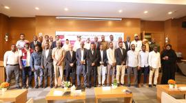 صورة جماعية عقب حفل تدشين المبادرات الصحية الجديدة