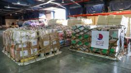 جانب من المساعدات